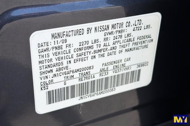 2010 INFINITI G37 Sedan Base